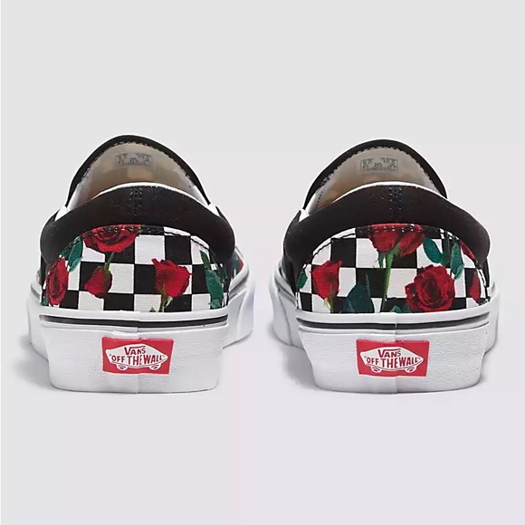 Vans Asher Checkerboard Roses Slip-On Women’s Size 7 - Picture 3 of 15